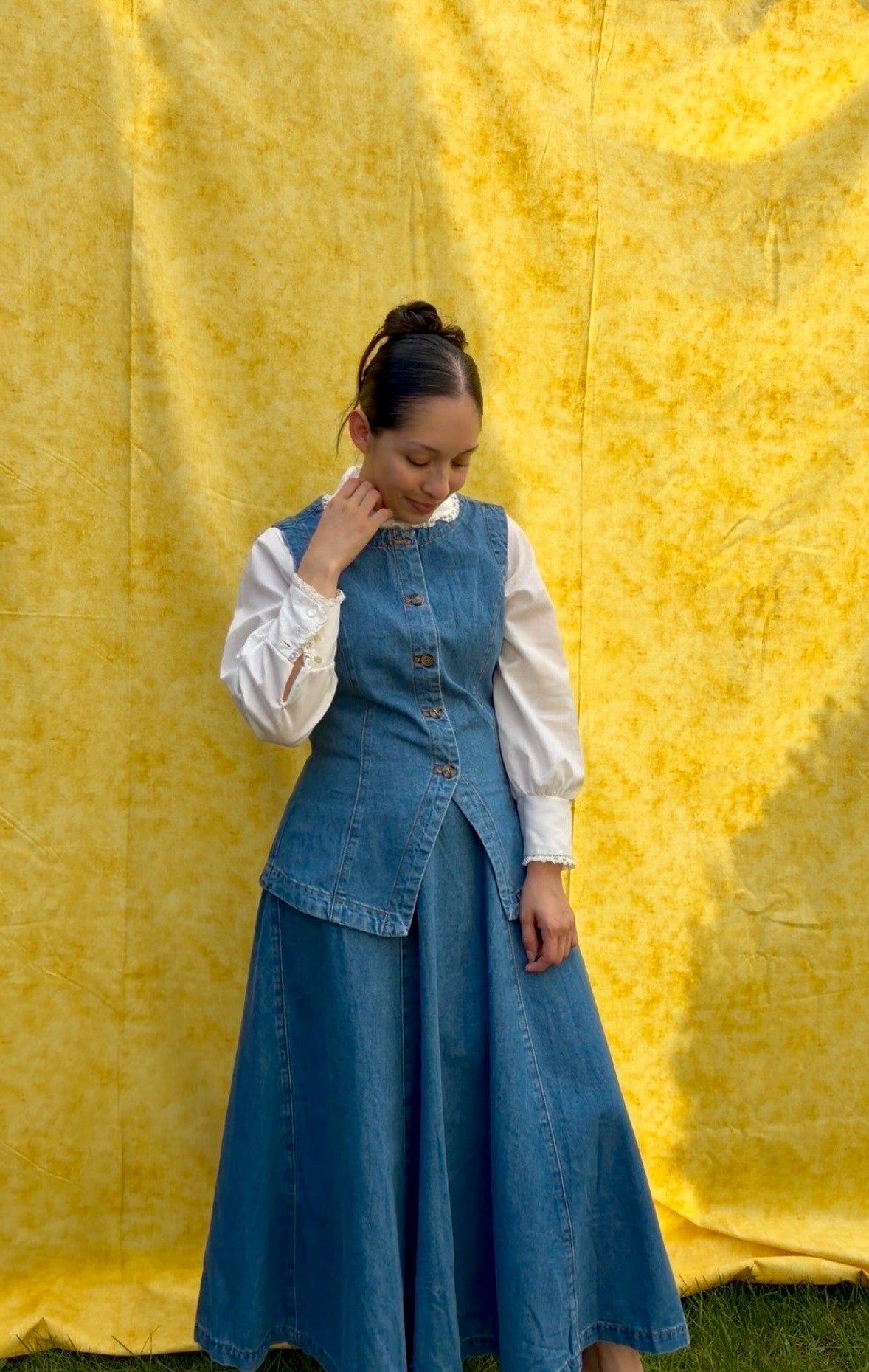 The Indigo Denim Skirt Set