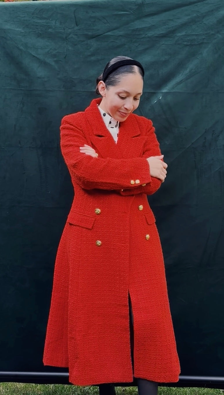 Scarlet Red Tinsel Coat