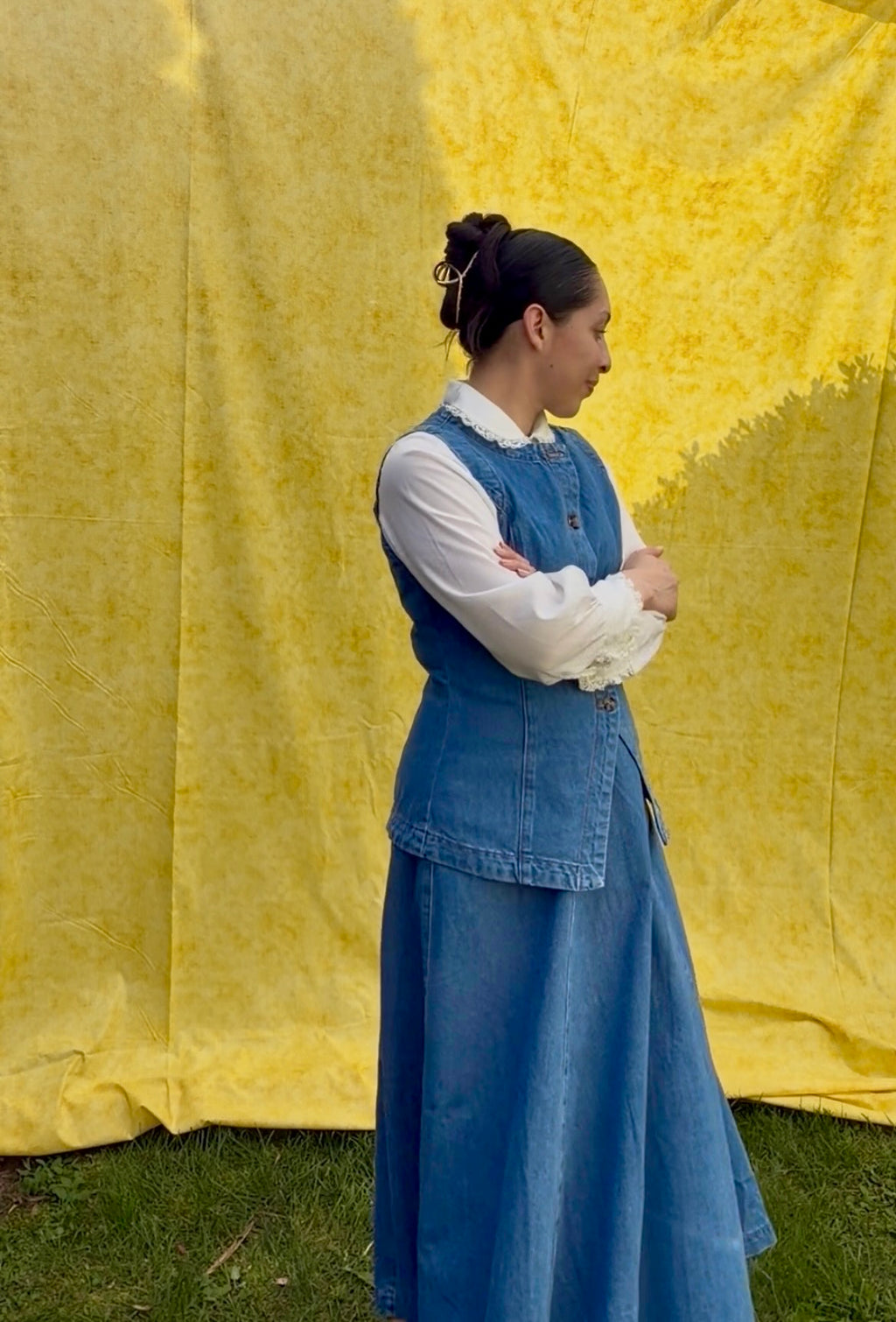 The Indigo Denim Skirt Set