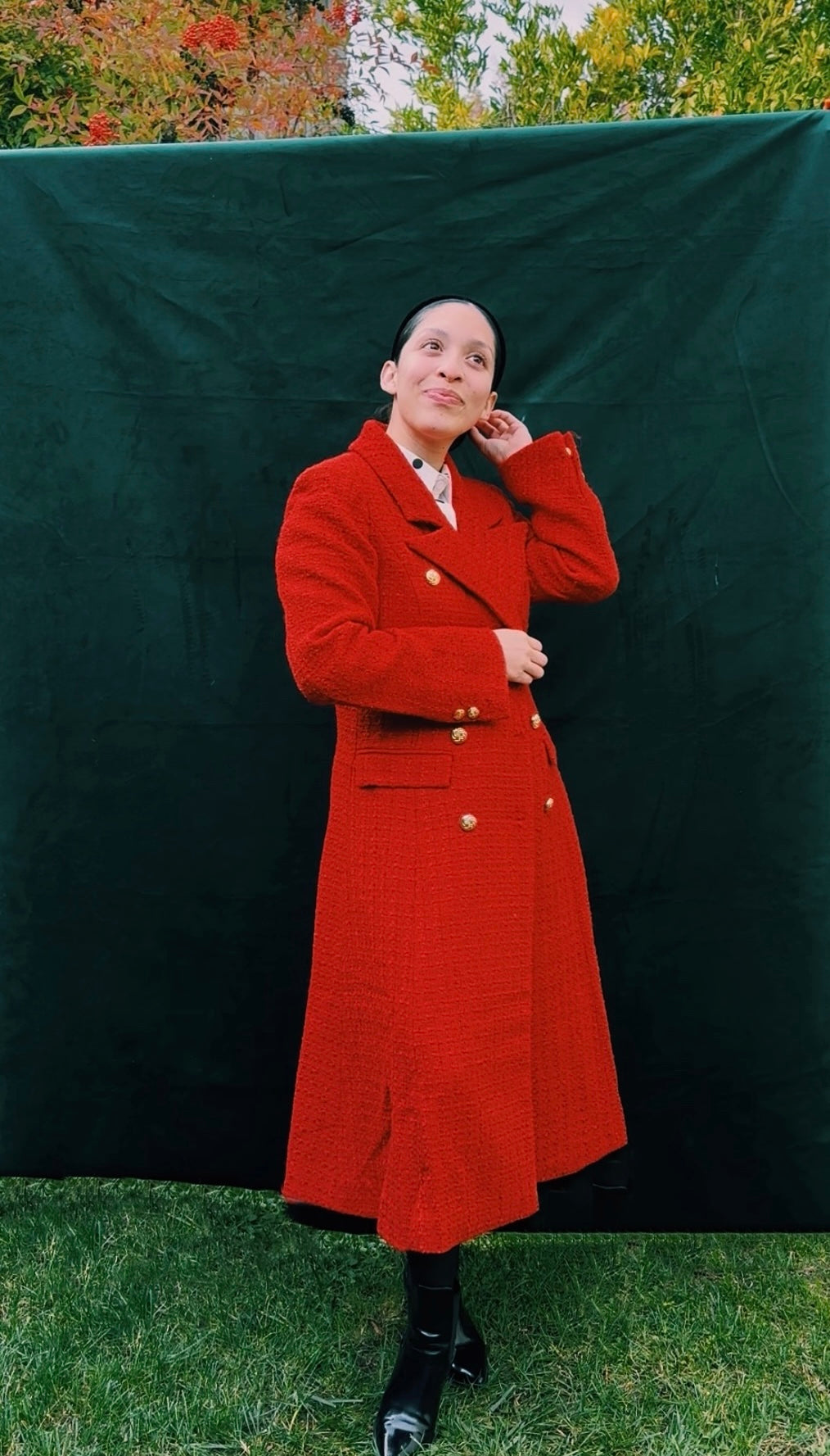 Scarlet Red Tinsel Coat