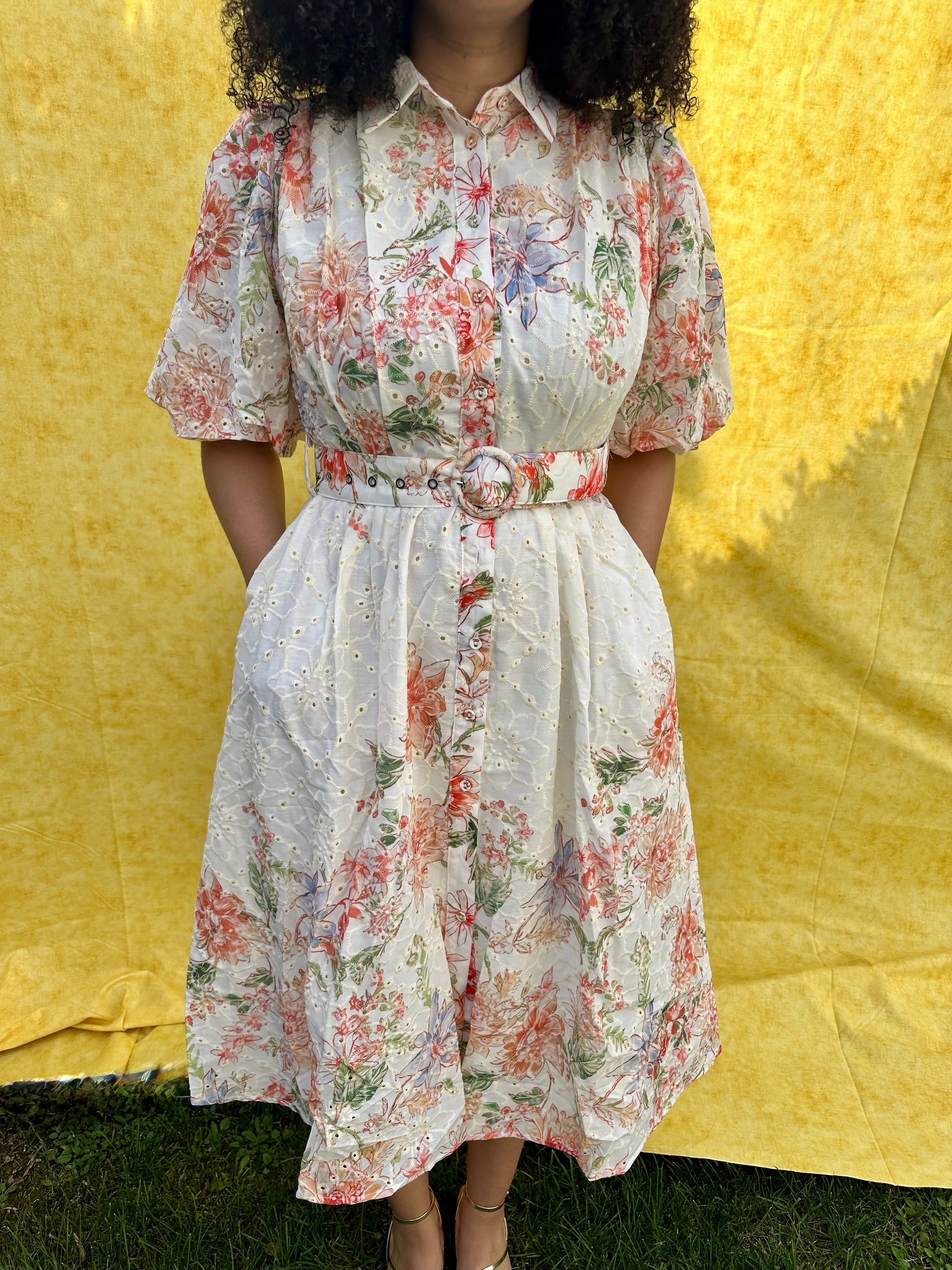 The Soft Bloom Midi Dress