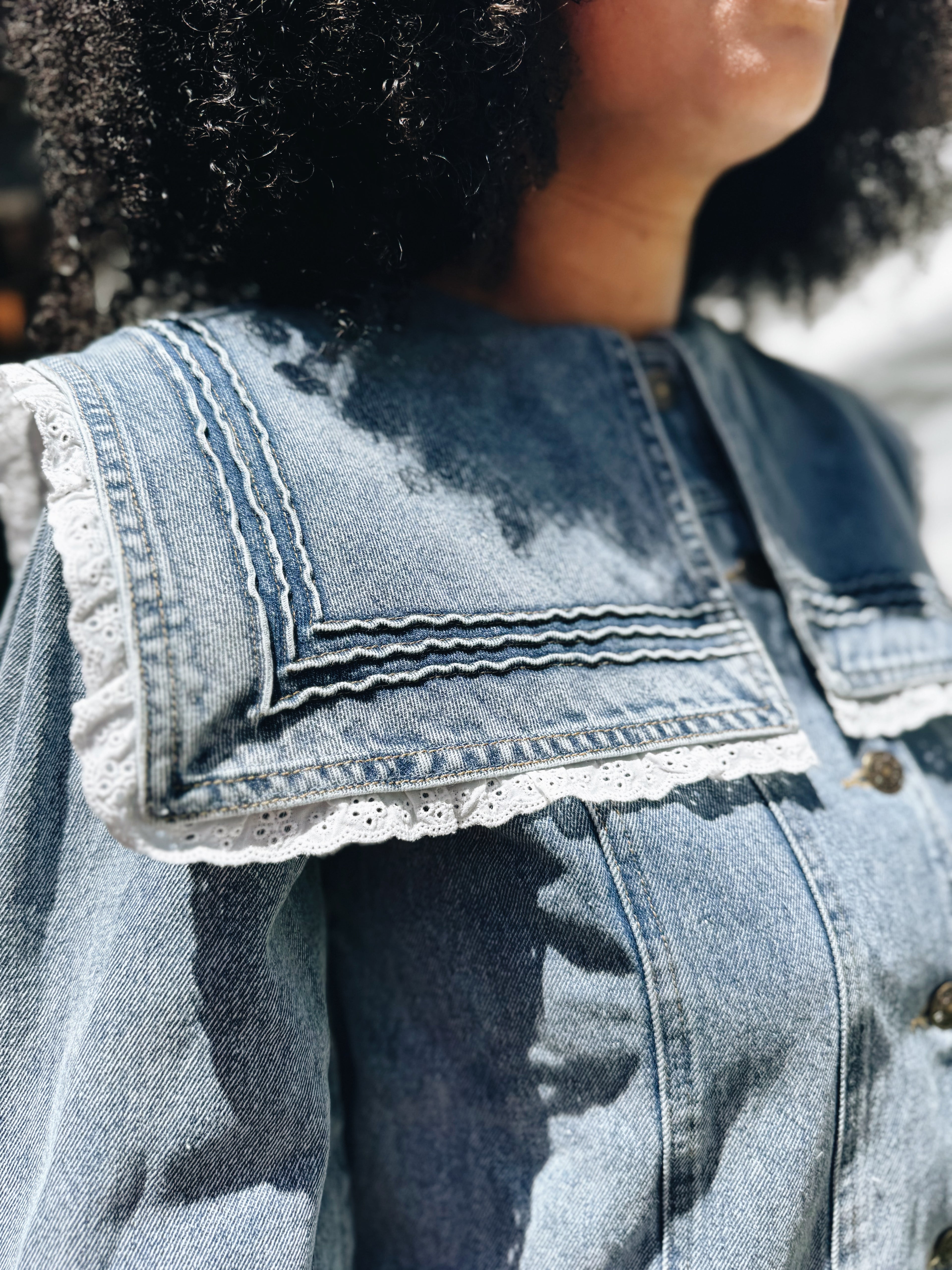 Eyelet & Indigo Denim Jacket