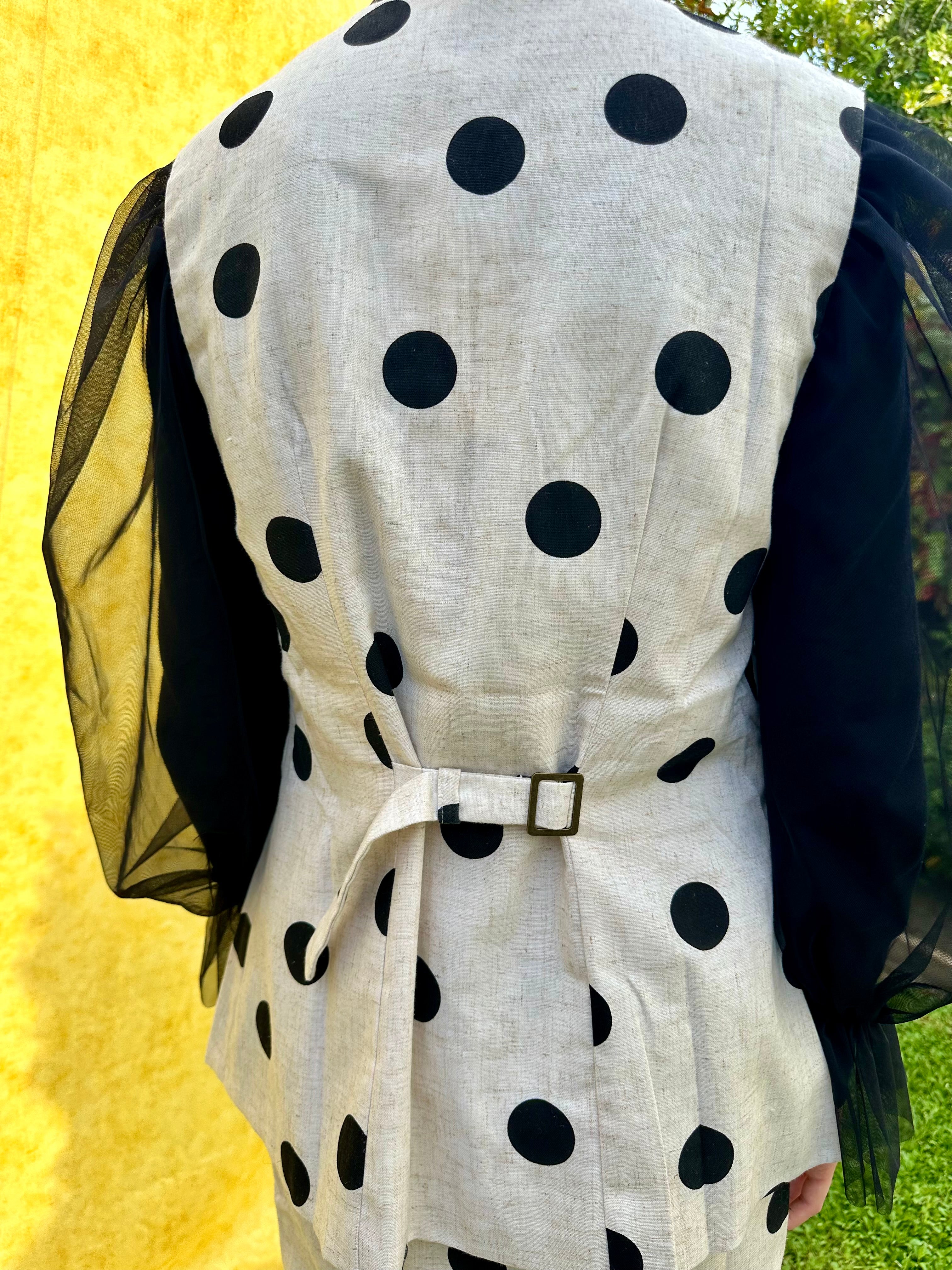 Polka Darling Linen Skirt Set