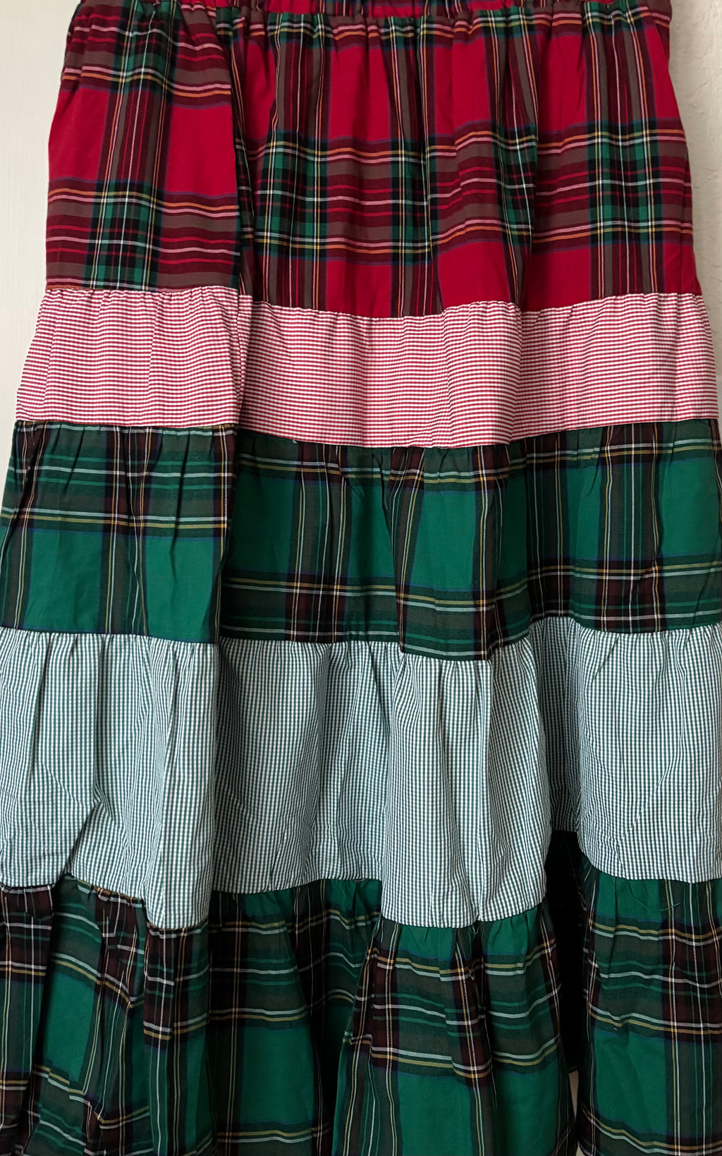 Holly Plaid Mixed Midi Skirt