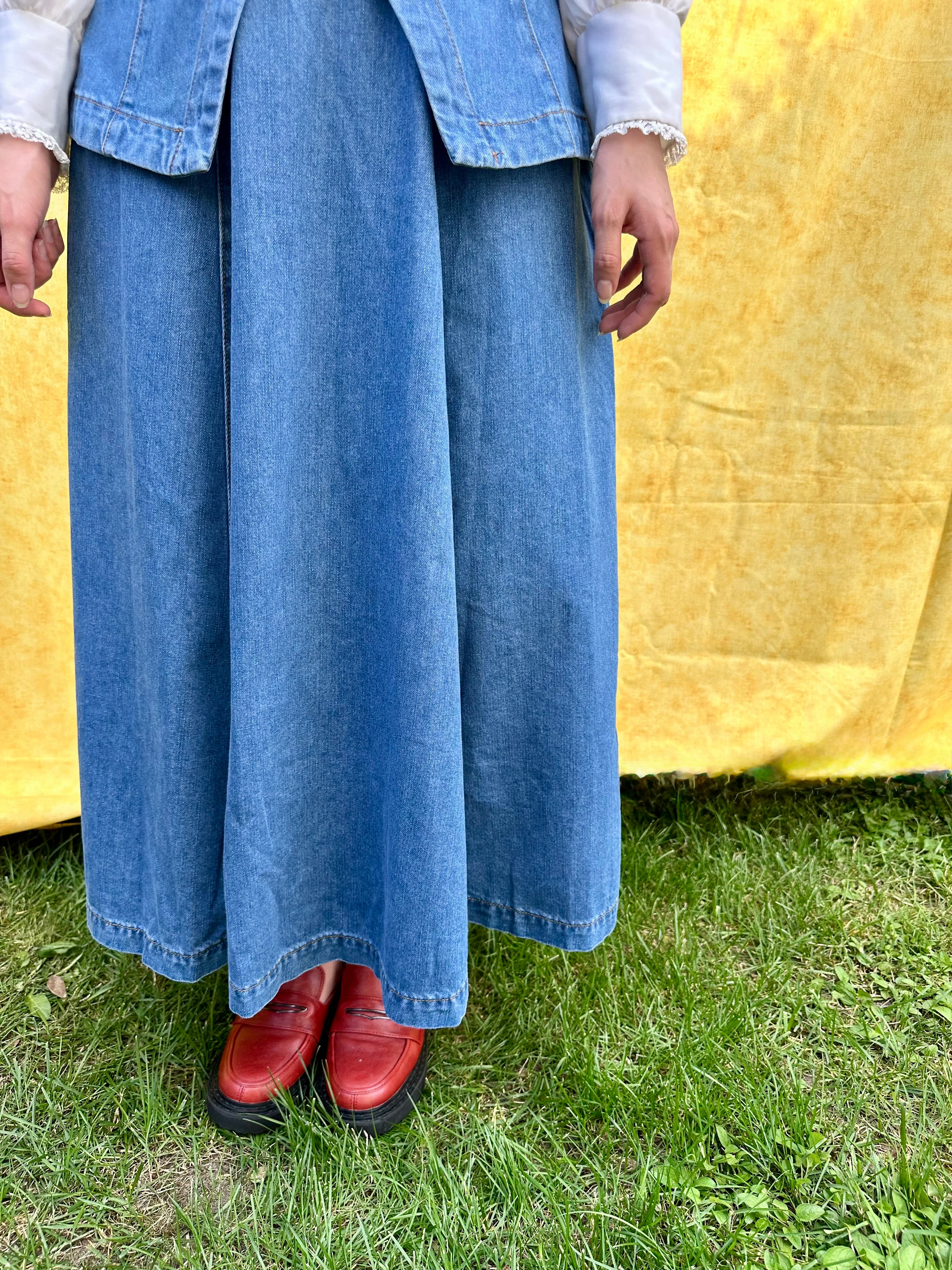 The Indigo Denim Skirt Set